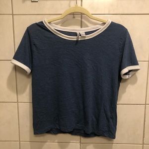 Navy Blue Ringer Tee
